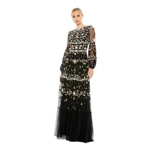 Mac Duggal Floral Embellished Tulle Gown Size 20 NWT